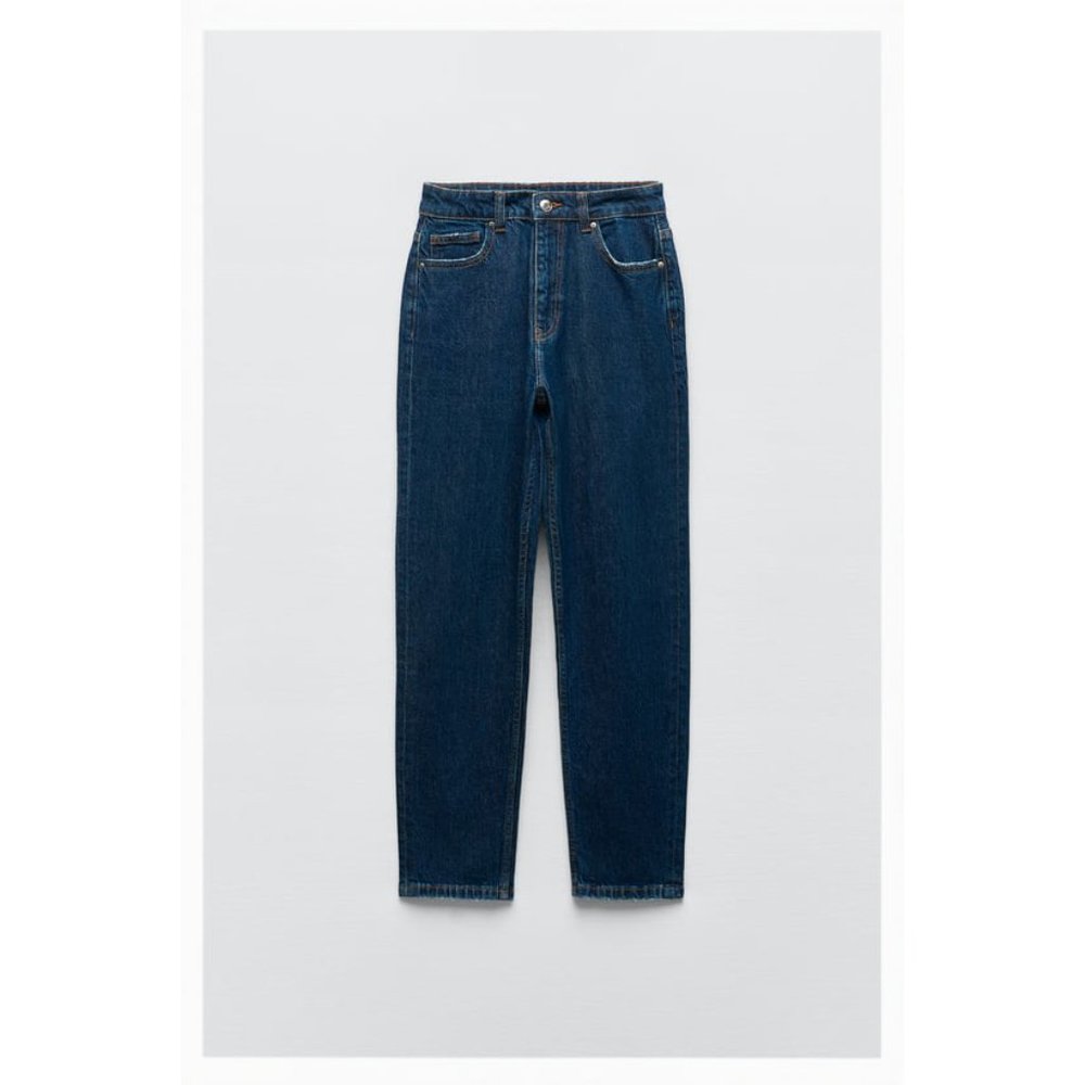 NWT Zara MOM FIT AUTHENTIC Z1975 JEANS DEEP BLUE